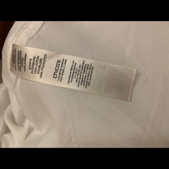 Chico’s white zipper jacket long sleeve - Picture 10 of 11